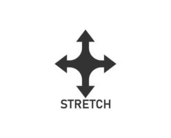 strecken, Stoff, Textil- Symbol. Vektor Illustration.