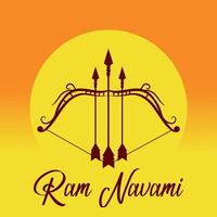 glücklich RAM Navami kulturell Banner Hindu Festival Vertikale Post wünscht sich Feier Karte RAM Navami Feier Hintergrund vektor