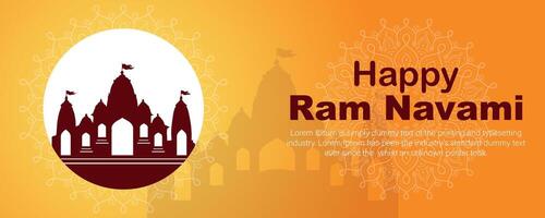 glücklich RAM Navami kulturell Banner Hindu Festival Vertikale Post wünscht sich Feier Karte RAM Navami Feier Hintergrund RAM Navami Schöne Grüße Gelb Beige Hintergrund indisch Hinduismus Festival vektor