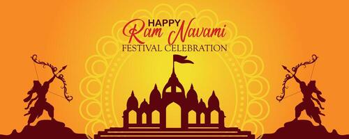 glücklich RAM Navami kulturell Banner Hindu Festival Vertikale Post wünscht sich Feier Karte RAM Navami Feier Hintergrund vektor