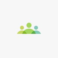 Personensymbol, Personenteam, Drei-Mann-Silhouette, Online-Support, Mitarbeitersymbol. Führung im Büroarbeitssymbol. Teamarbeit Zusammenarbeit Partnerschaft. flache minimale Farbe Overlay-Stil-Vektor-Logo-Konzept.