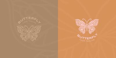 Schmetterling Linie und eben Logo. zum Dekoration, Spa, Yoga, blühen, Einladung, usw vektor