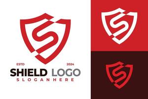 Brief s Schild Logo Design Vektor Symbol Symbol Illustration