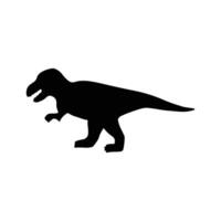 Dinosaurier Silhouetten Vektor Illustration isoliert auf Weiß Hintergrund. prähistorisch Tier Vektor Silhouette. schwarz Dinosaurier Silhouetten zum Kinder.