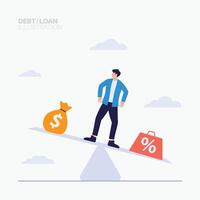 skuld större än inkomst illustration vektor