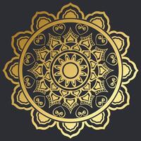 geometrisch Mandala mit dekorativ Hintergrund vektor