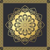 Luxus Hintergrund mit dekorativ golden Mandala Design vektor