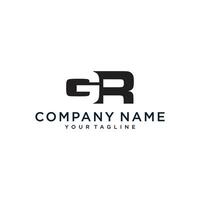 Initiale Brief GR oder rg Typografie Logo Design Vektor