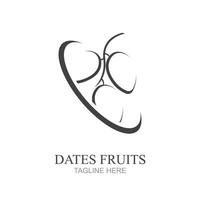 vektor illustration av datum frukt logotyp design
