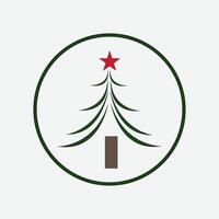 Vektor Illustration von fröhlich Weihnachten Logo und simbol Vorlage Design auf grau Hintergrund