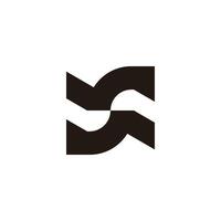 Brief s einfach Scheibe geometrisch Logo Vektor