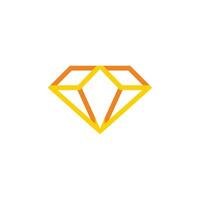 Band 3d eben golden Diamant Symbol Vektor