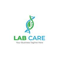 medicinsk sjukvård naturlig labb dna logotyp mall vektor