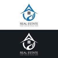 vektor verklig egendom konstruktion fast egendom hus logotyp