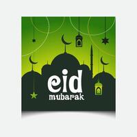 minimal kreativ bevorstehende eid al fitr Sozial Medien Post Design im 2024, eid Post Design, islamisch Festival Tag vektor