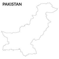 Pakistan Karte. Karte von Pakistan im Weiß Farbe vektor