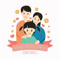 International Tag von Familien Überweisungen bunt Vektor Vorlage Design
