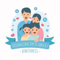 International Tag von Familien Überweisungen bunt Vektor Vorlage Design