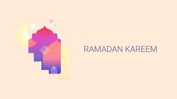 Ramadan kareem Poster. islamisch Karte, Poster, Banner Vorlage. modern Design mit Gradient. Vektor