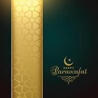 islamisch Dekoration Design zum glücklich Barawafat Festival vektor