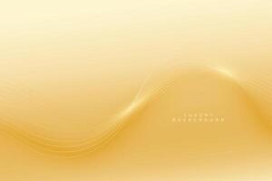 schön golden Linien Welle Luxus Hintergrund vektor