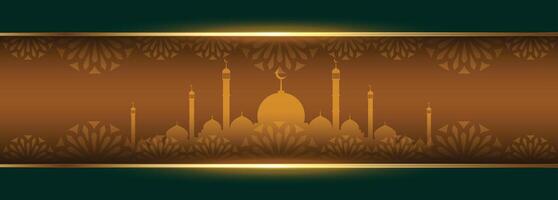 skön islamic eid festival baner premie design vektor