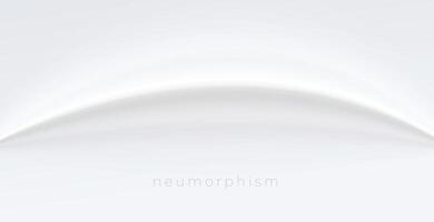 vit neumorphism bakgrund minimalistisk stil vektor
