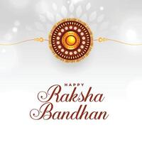 indisch Festival Raksha Bandhan Hintergrund mit realistisch Rakhi Design vektor