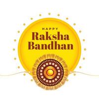nett Raksha Bandhan Feier Hintergrund mit Rakhi Design vektor