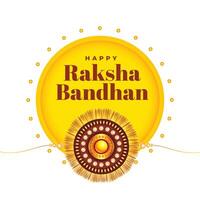 trevlig Raksha bandhan firande bakgrund med rakhi design vektor