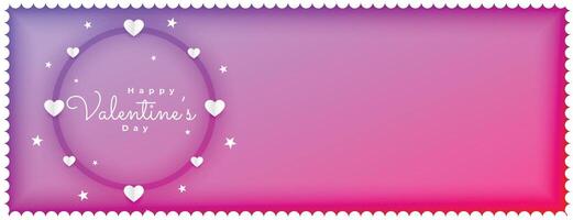 dekorativ valentines dag rosa tema härlig baner med text Plats vektor
