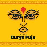 Durga pooja shubh navratri indisch Festival Karte vektor