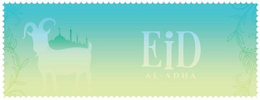 eid al Adha mubarak arabicum festival med isolerat get design baner vektor