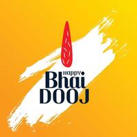 bhai dooj indisch Festival Hintergrund Bürste Schlaganfall Design vektor