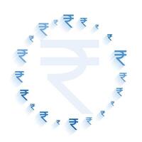 indisk rupee symbol ram bakgrund vektor