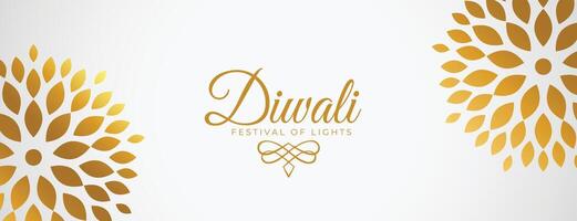 elegant glücklich Diwali Festival Banner im Blumen- Konzept vektor