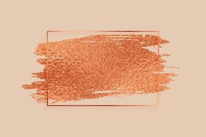 Rose Gold oder Kupfer Farbe vereiteln Textur Rahmen Hintergrund vektor