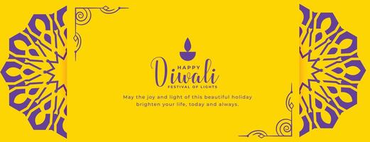 dekorativ glücklich Diwali wünscht sich Karte Banner im indisch Stil vektor