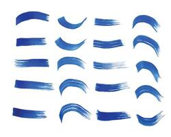 blå hand målad vattenfärg texturer uppsättning design vektor