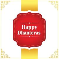 indisch Festival glücklich Dhanteras Gruß Karte Vektor Design