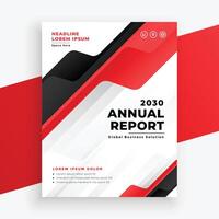 röd Färg årlig Rapportera företag broschyr design mall vektor