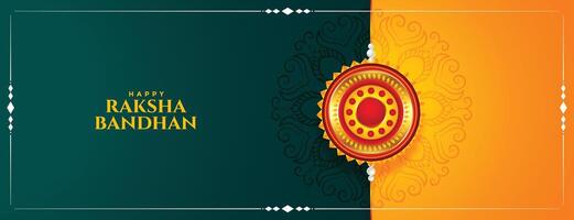 traditionell Hindu Raksha Bandhan Festival Banner Design vektor