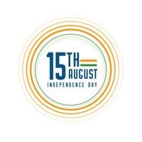 Unabhängigkeit Tag von Indien Hintergrund mit dreifarbig Kreis Rahmen vektor