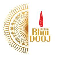 bhai dooj indisch Stil dekorativ Hintergrund Design vektor