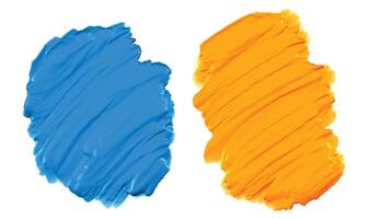 Blau und Gelb dick Acryl Aquarell Farbe Textur Hintergrund vektor