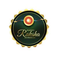 Lycklig Raksha bandhan firande kort med realistisk rakhi design vektor