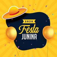 festa junina Festival Hintergrund mit Luftballons Dekoration vektor