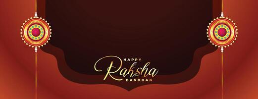 Hindu Festival Raksha Bandhan Urlaub Banner mit Rakhi Design vektor