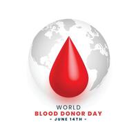 realistisch Welt Blut Spender Tag Hintergrund vektor