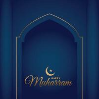 glücklich Muharram stilvoll Festival islamisch Karte Design Hintergrund vektor